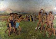 Young Spartans exercising Edgar Degas